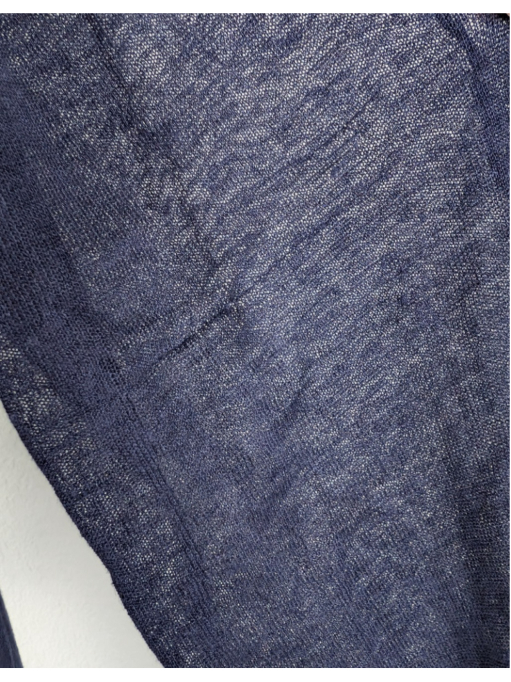 Eileen Fisher Hemp Long Cardigan Duster Sheer Navy Sz L Classic Beachy Nautical - Picture 9 of 10